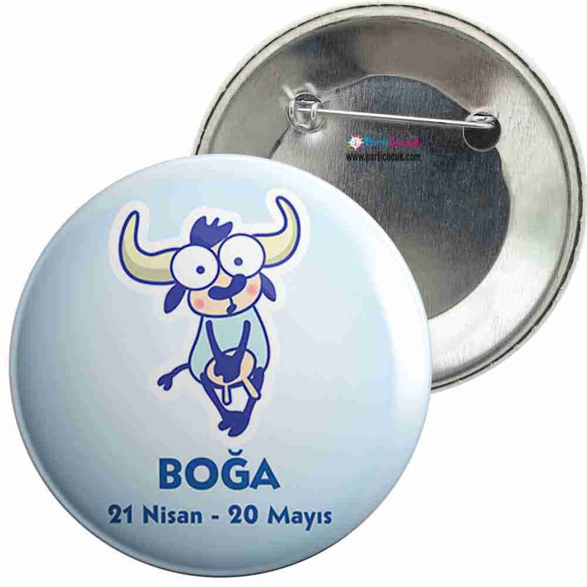 İğneli Metal Rozet Boğa Burcu Parti Çocuk   