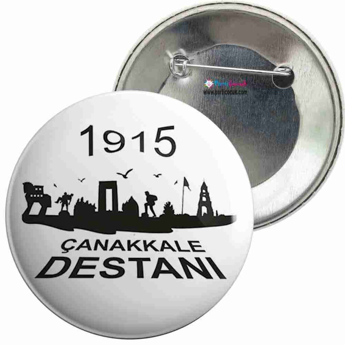 İğneli Metal Rozet Çanakkale Resim 11 Parti Çocuk  