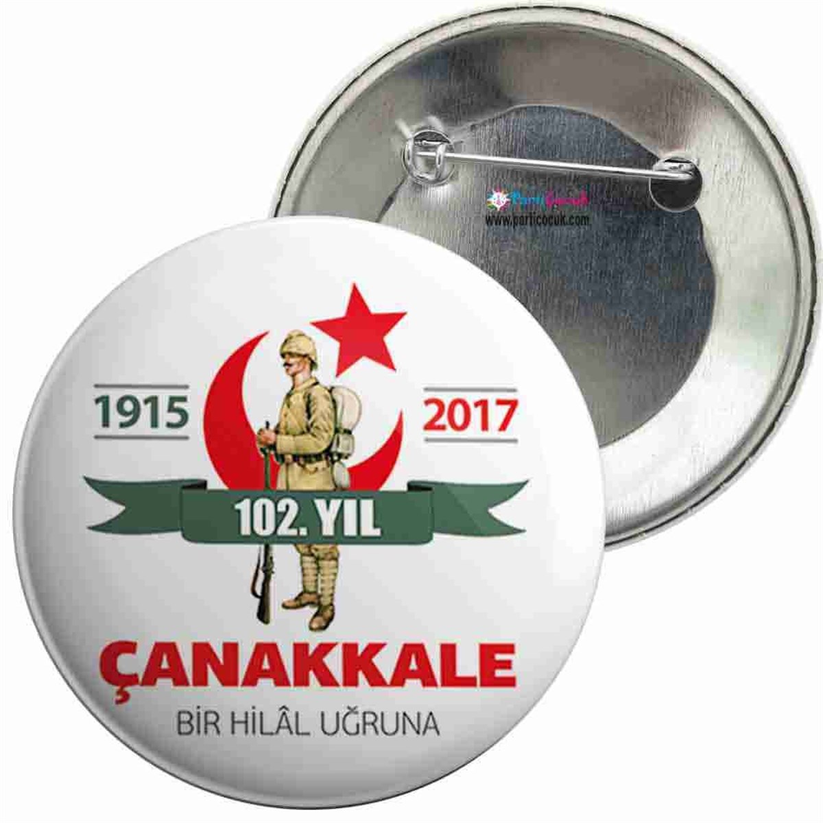 İğneli Metal Rozet Çanakkale Resim 2 Parti Çocuk  