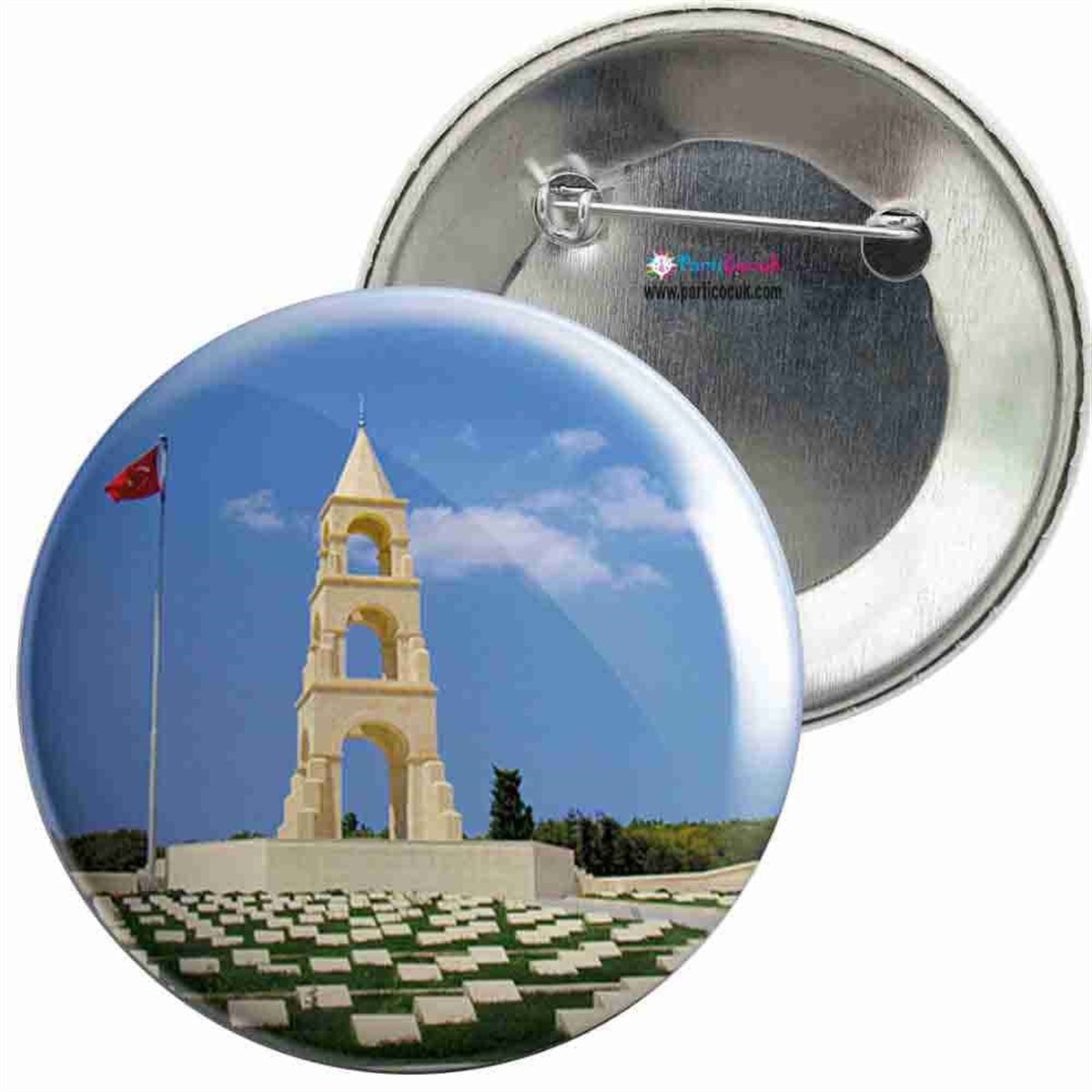 İğneli Metal Rozet Çanakkale Resim 5 Parti Çocuk  