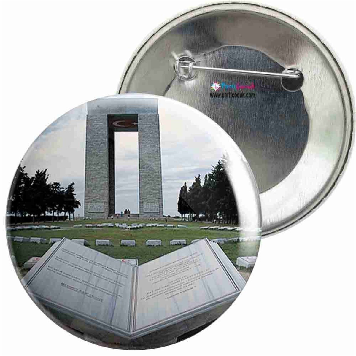 İğneli Metal Rozet Çanakkale Resim 9 Parti Çocuk  