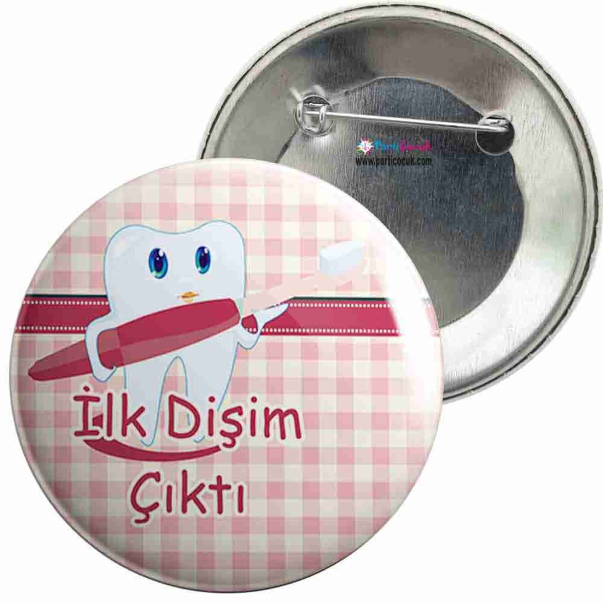 İğneli Metal Rozet Diş Buğdayı 10 Parti Çocuk  