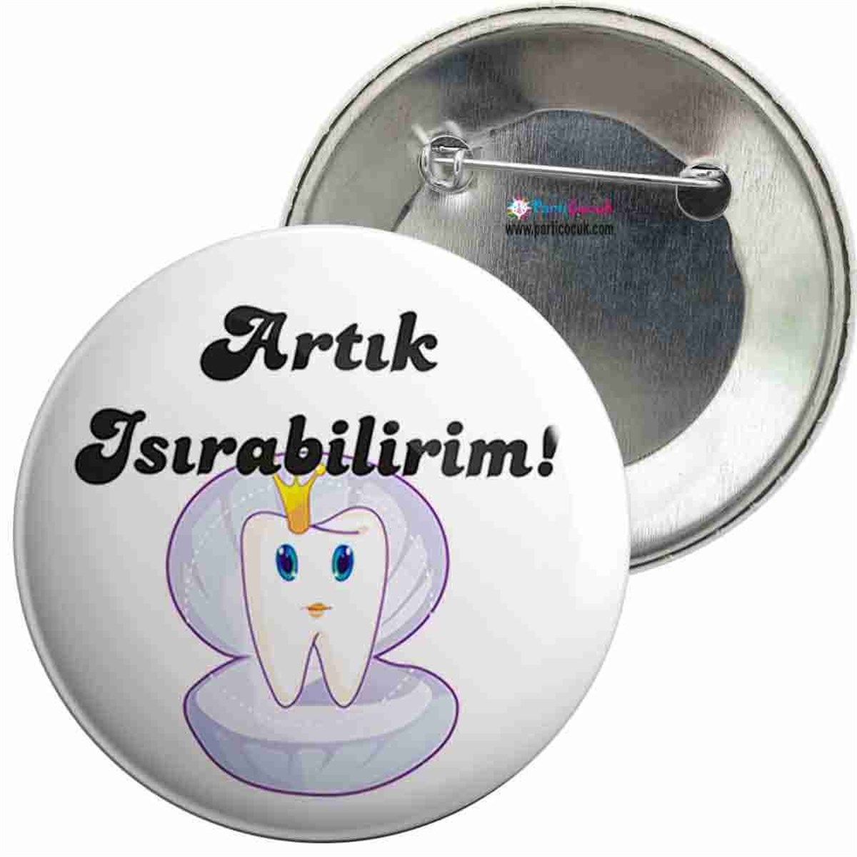 İğneli Metal Rozet Diş Buğdayı 20 Parti Çocuk  