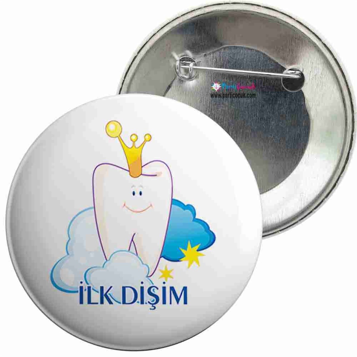 İğneli Metal Rozet Diş Buğdayı 3 Parti Çocuk  