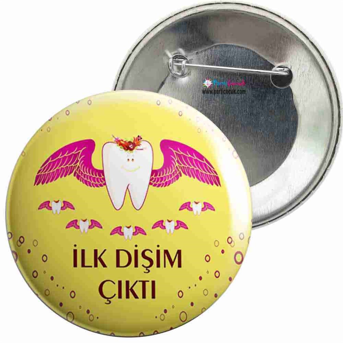 İğneli Metal Rozet Diş Buğdayı 5 Parti Çocuk  