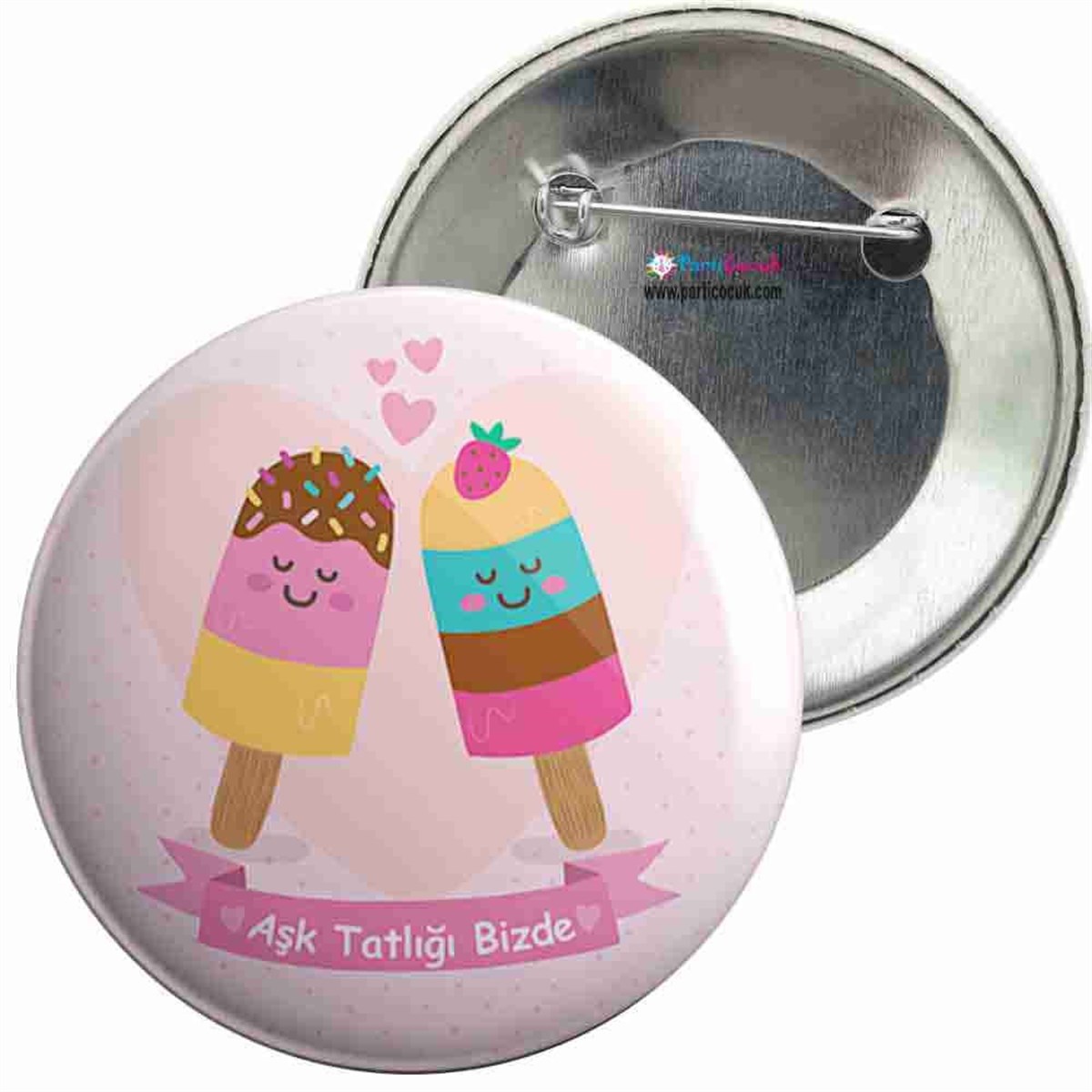 İğneli Metal Rozet Dondurma 3 Parti Çocuk  