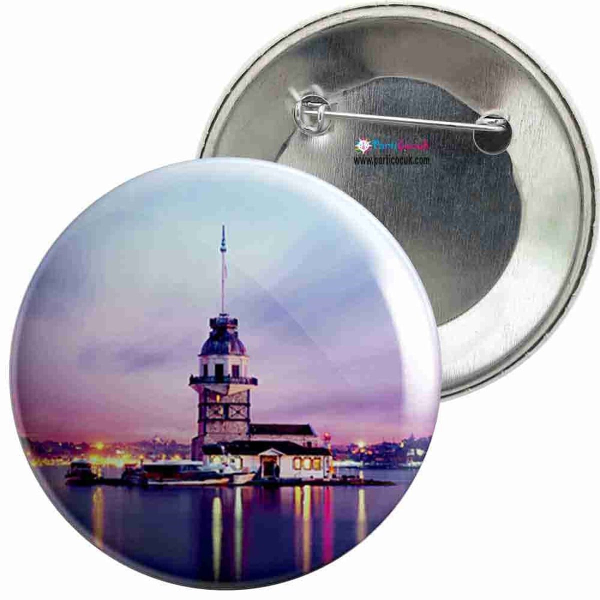 İğneli Metal Rozet İstanbul Manzara 14 Parti Çocuk  