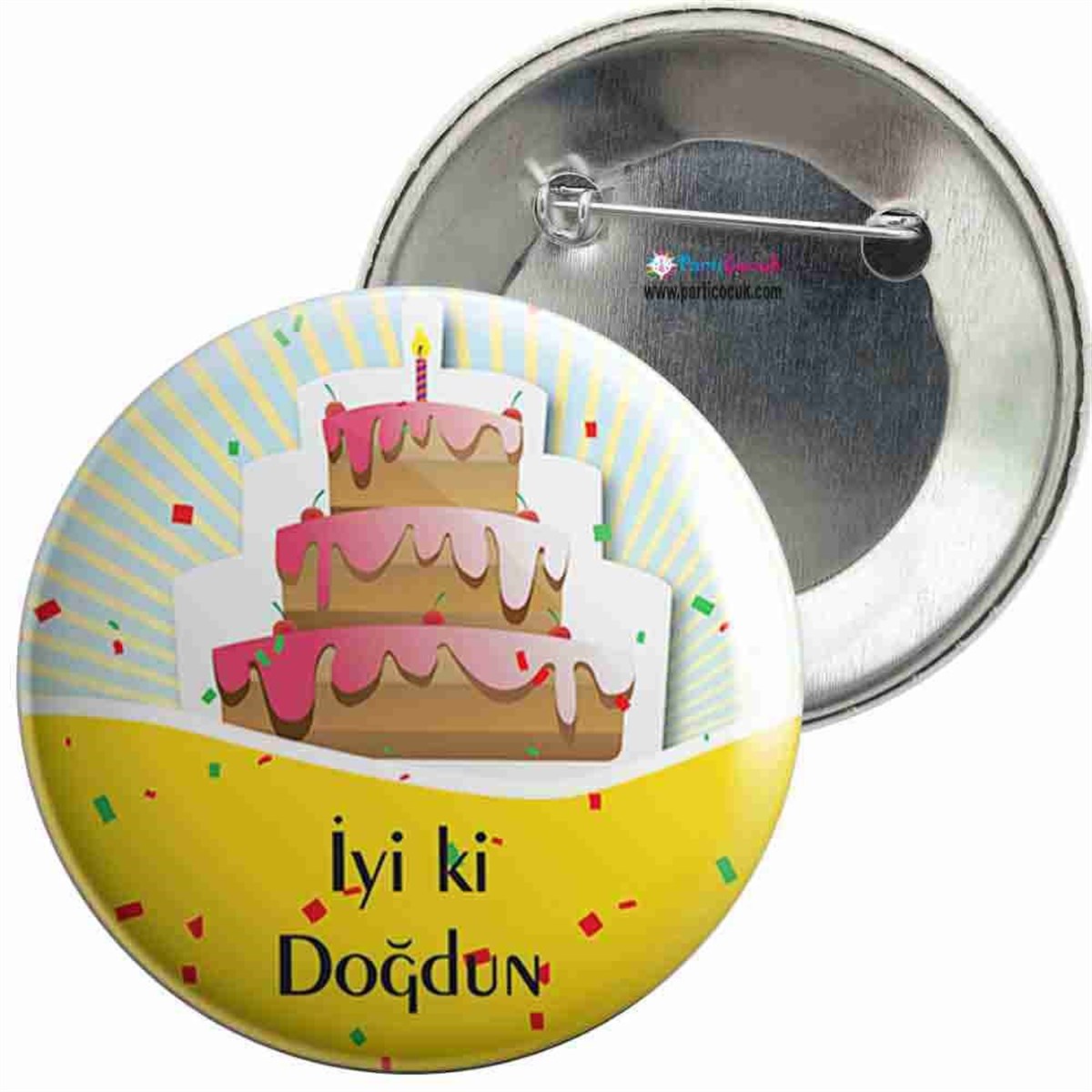 İğneli Metal Rozet İyiki Doğdun 2 Parti Çocuk  