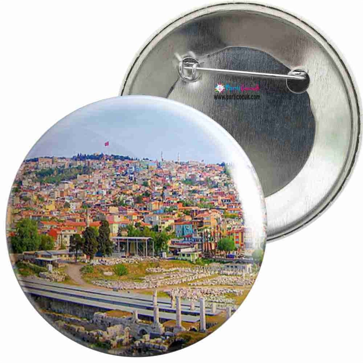 İğneli Metal Rozet İzmir Manzara 14 Parti Çocuk  
