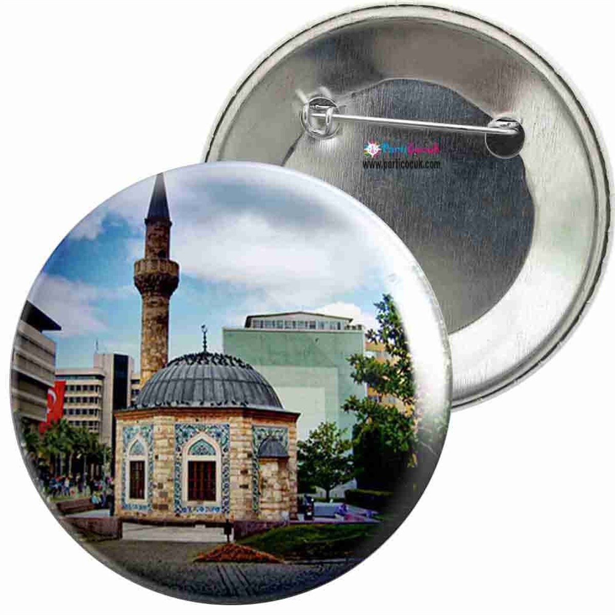 İğneli Metal Rozet İzmir Manzara 8 Parti Çocuk  