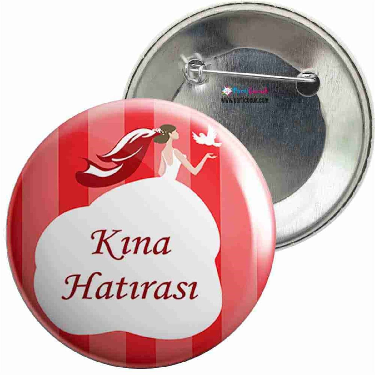 İğneli Metal Rozet Kına 10 Parti Çocuk  