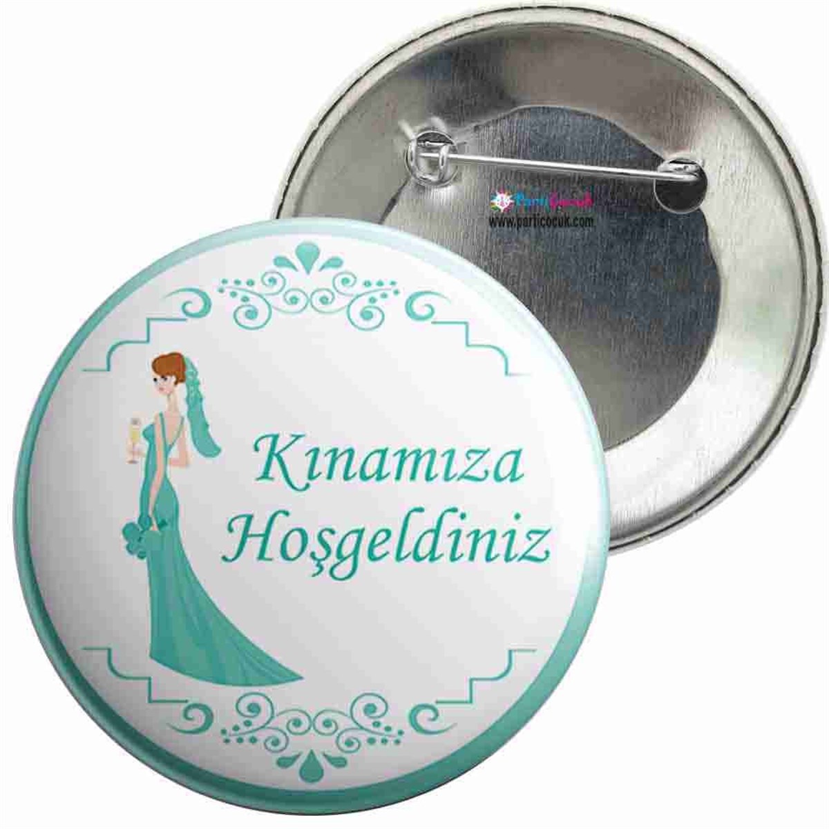 İğneli Metal Rozet Kına 5 Parti Çocuk  