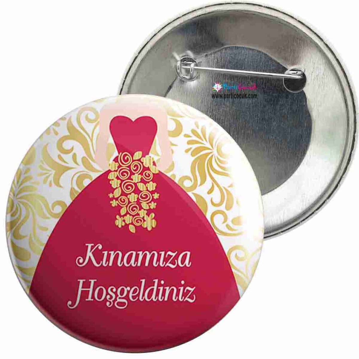 İğneli Metal Rozet Kına 8 Parti Çocuk  