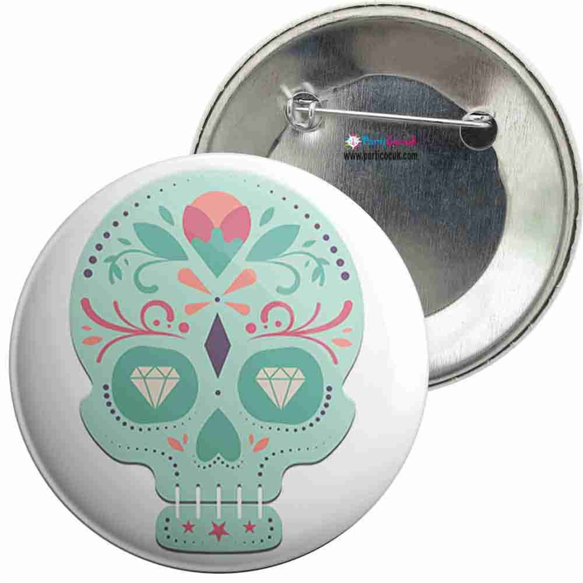 İğneli Metal Rozet Kuru Kafa 14 Parti Çocuk  