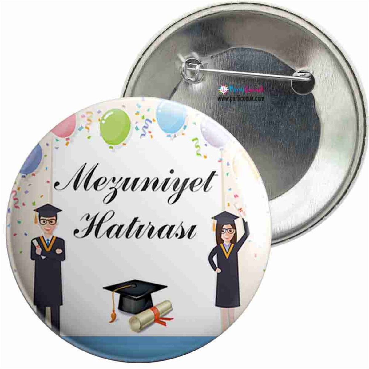 İğneli Metal Rozet Mezuniyet Töreni 12 Parti Çocuk  