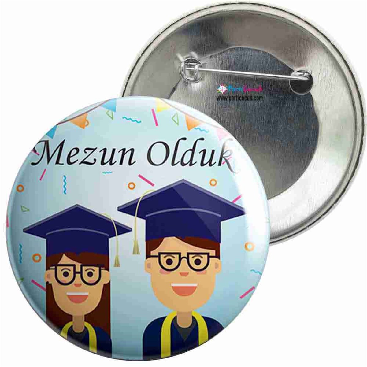 İğneli Metal Rozet Mezuniyet Töreni 5 Parti Çocuk  