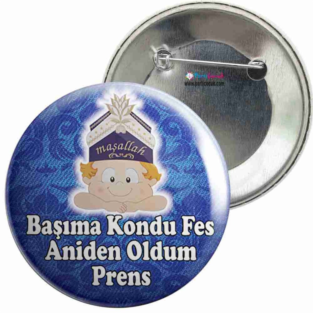 İğneli Metal Rozet Sünnet 6 Parti Çocuk 