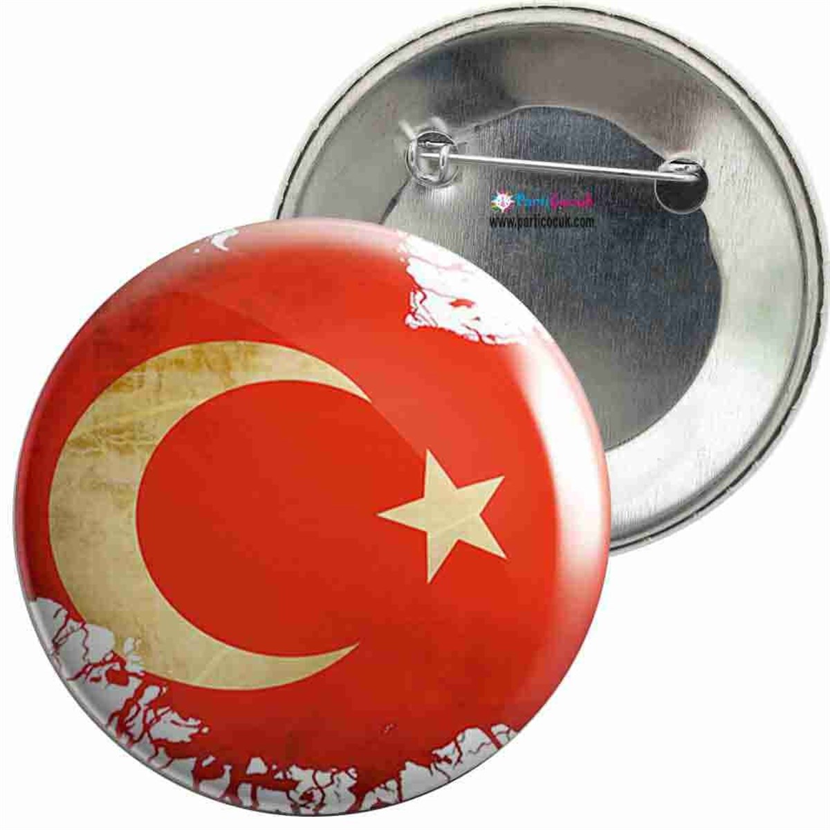 İğneli Metal Rozet Türk Bayrağı 11 Parti Çocuk 