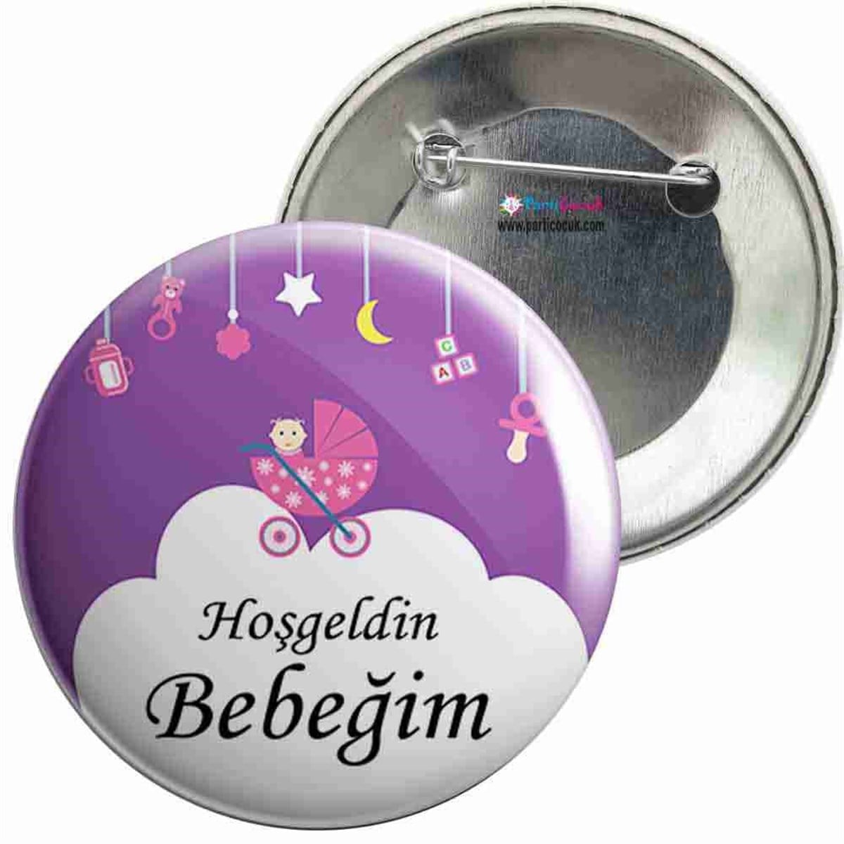 İğneli Metal Rozet Yeni Doğan 1 Parti Çocuk 