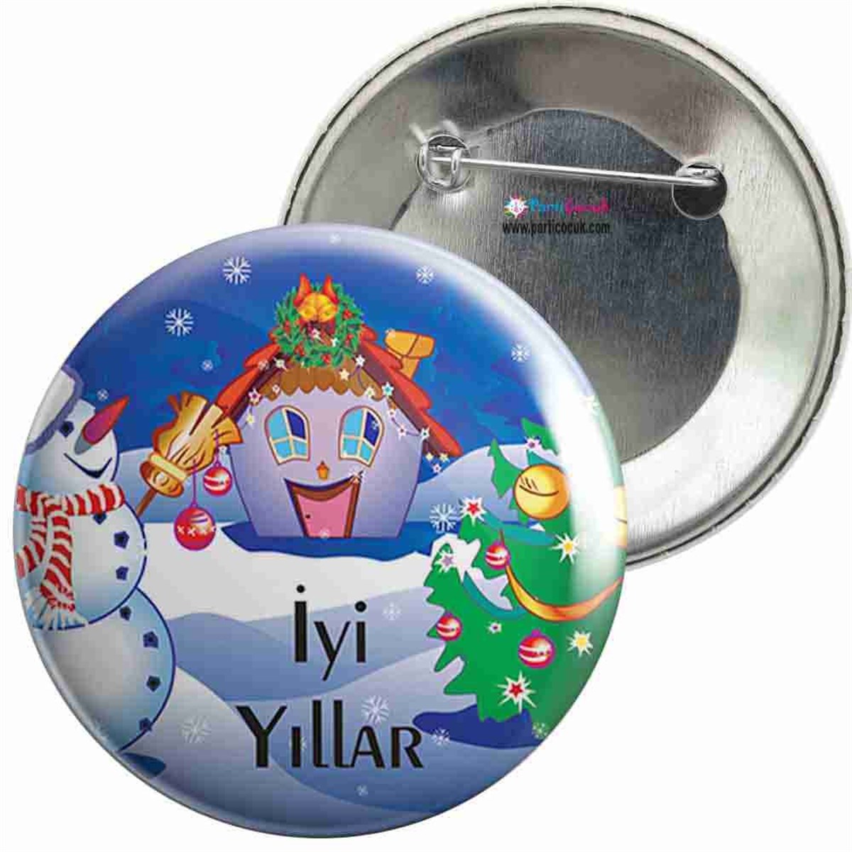 İğneli Metal Rozet Yılbaşı 8 Parti Çocuk 