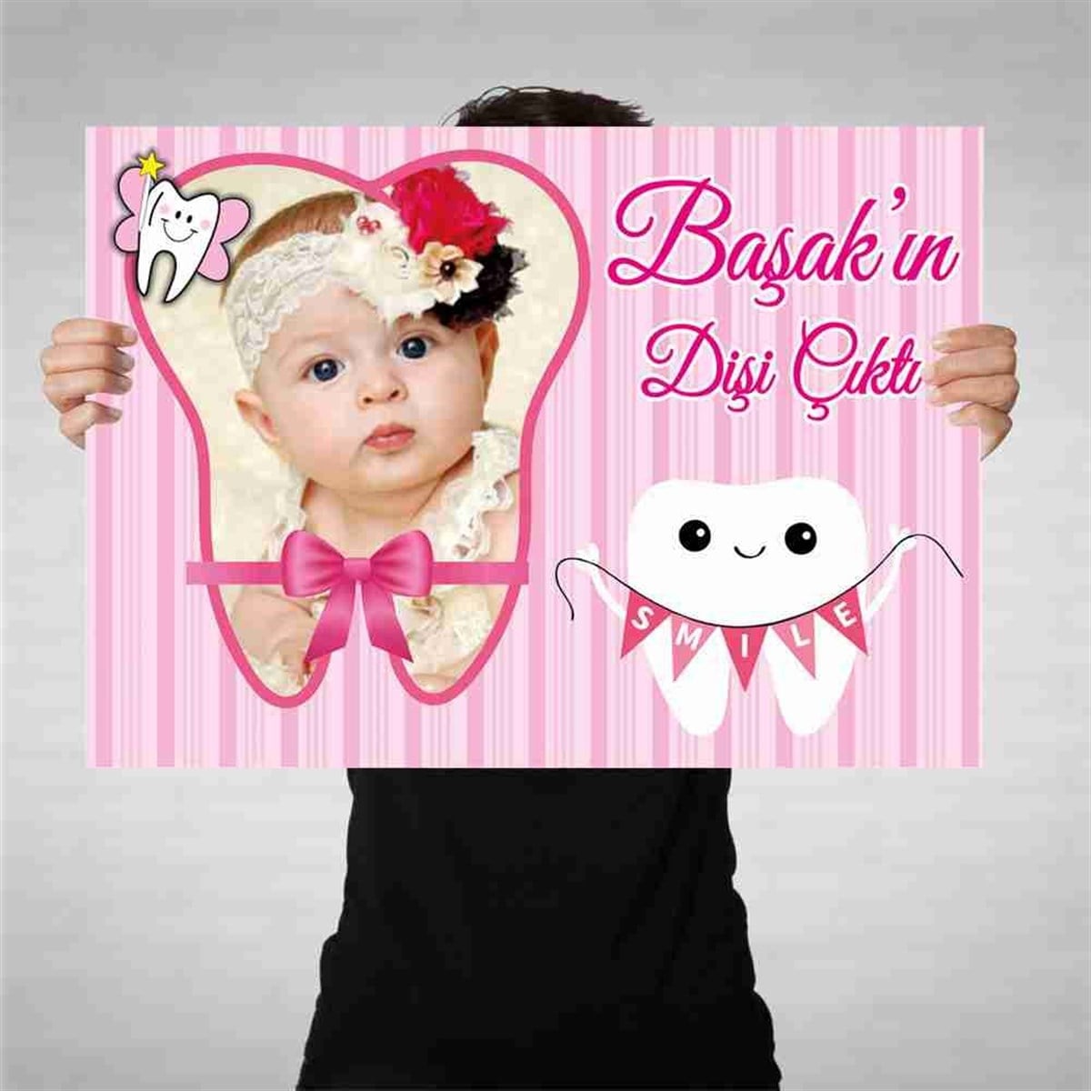 İlk Dişe Gülümse Parti Seti Bez Afiş 