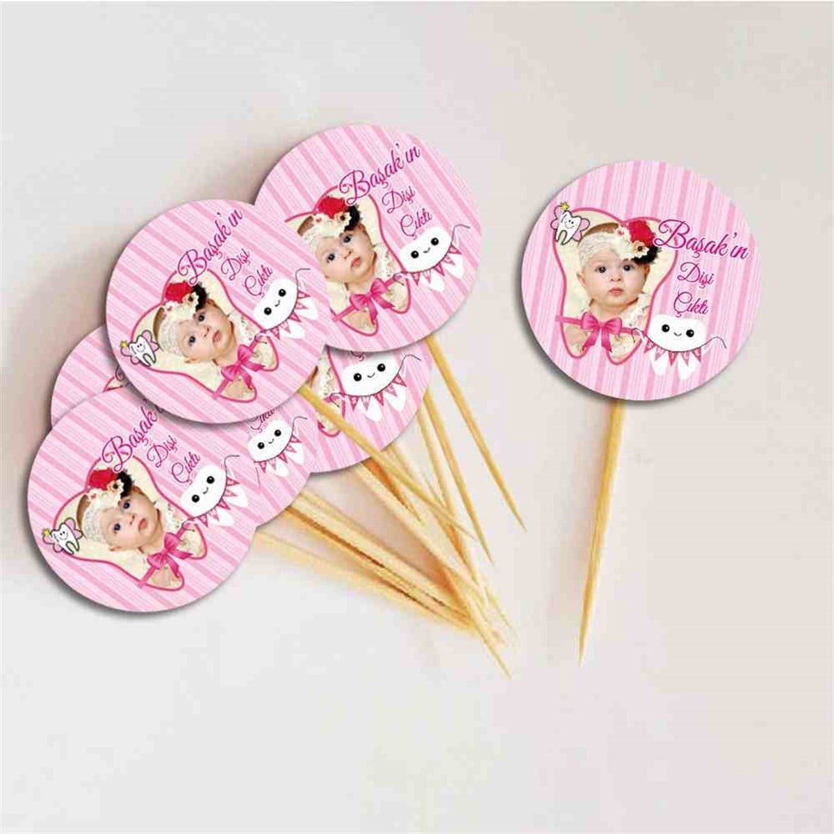 İlk Dişe Gülümse Parti Seti Cupcake Kurdanı 