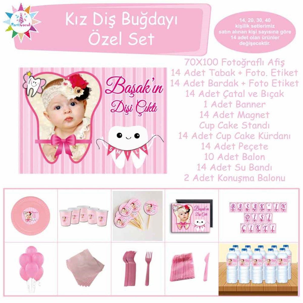 İlk Dişe Gülümse Parti Seti Özel Set 