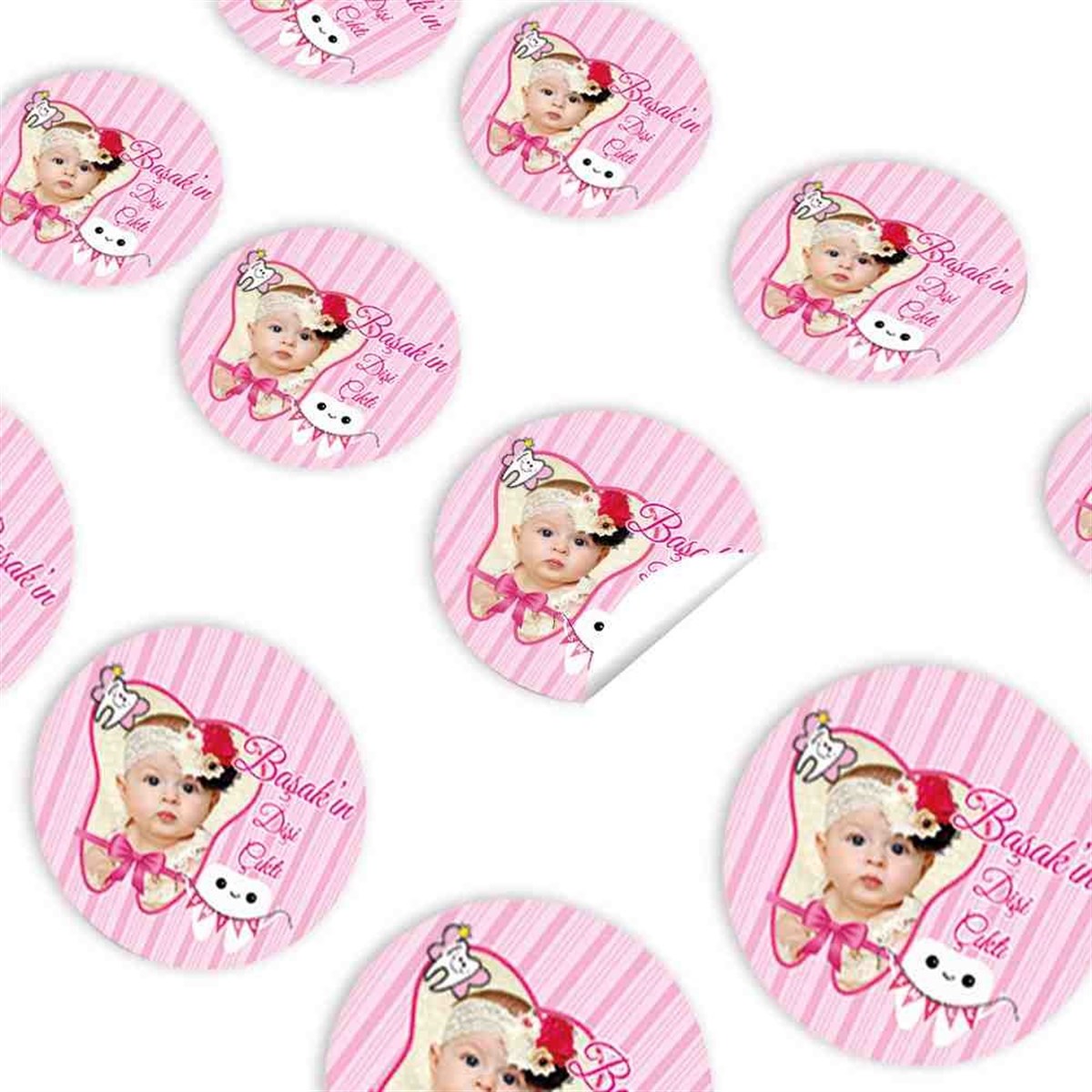 İlk Dişe Gülümse Parti Seti Sticker 30 Adet 