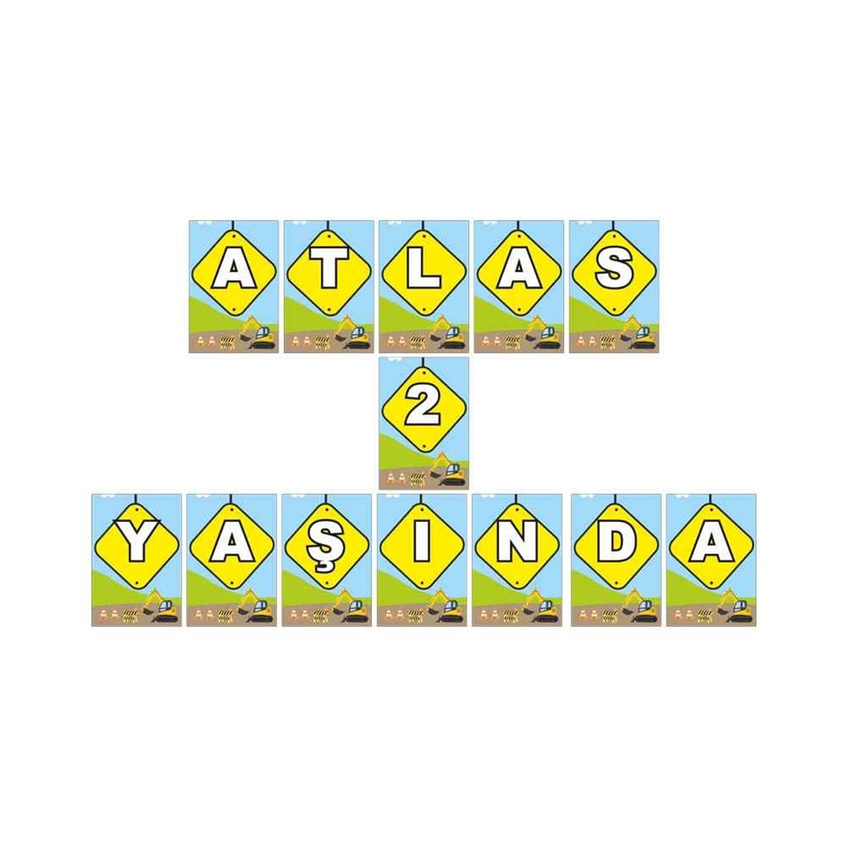 İnşaat Konsept Harf Banner 