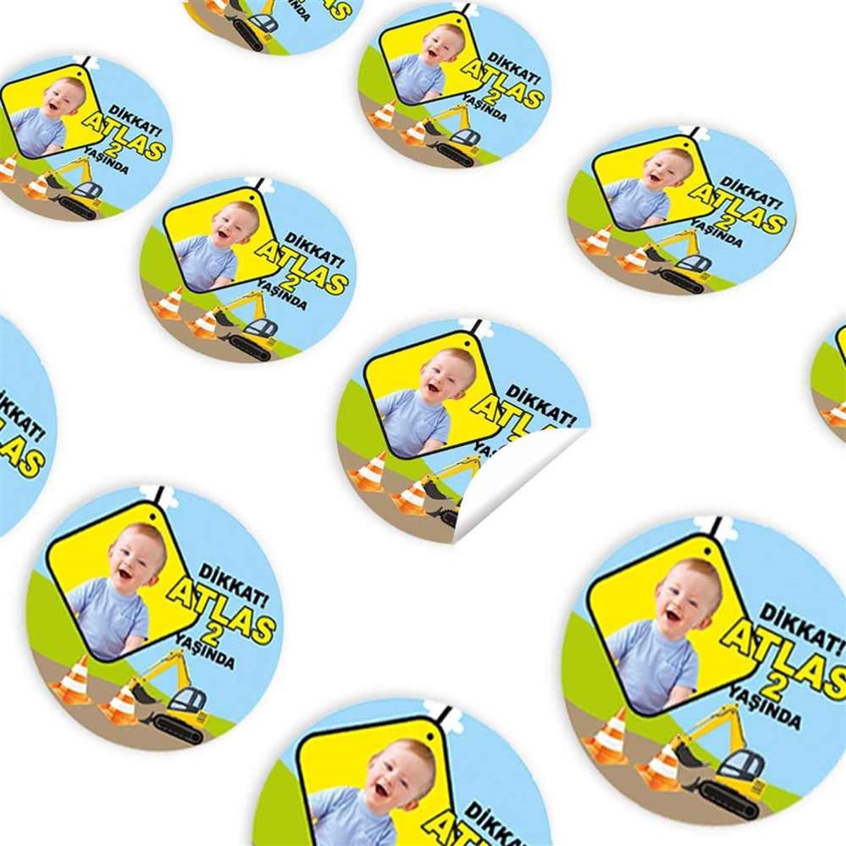 İnşaat Konsept Sticker 30 Adet 