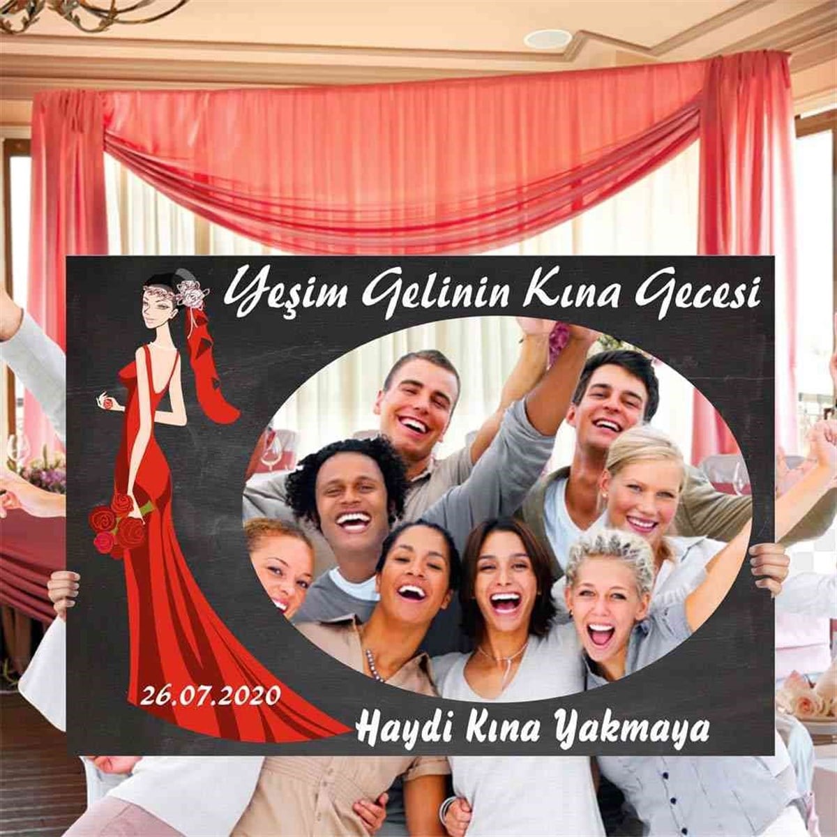İsme Özel Kına Foto Çerçeve 