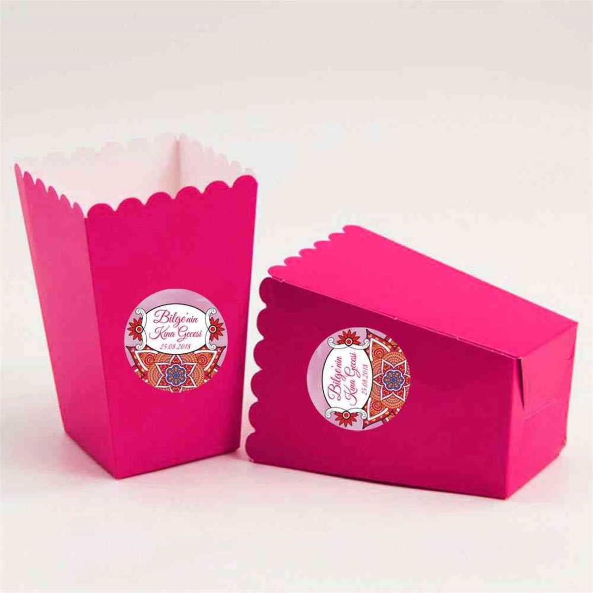 İsme Özel Kına Popcorn Kutusu 