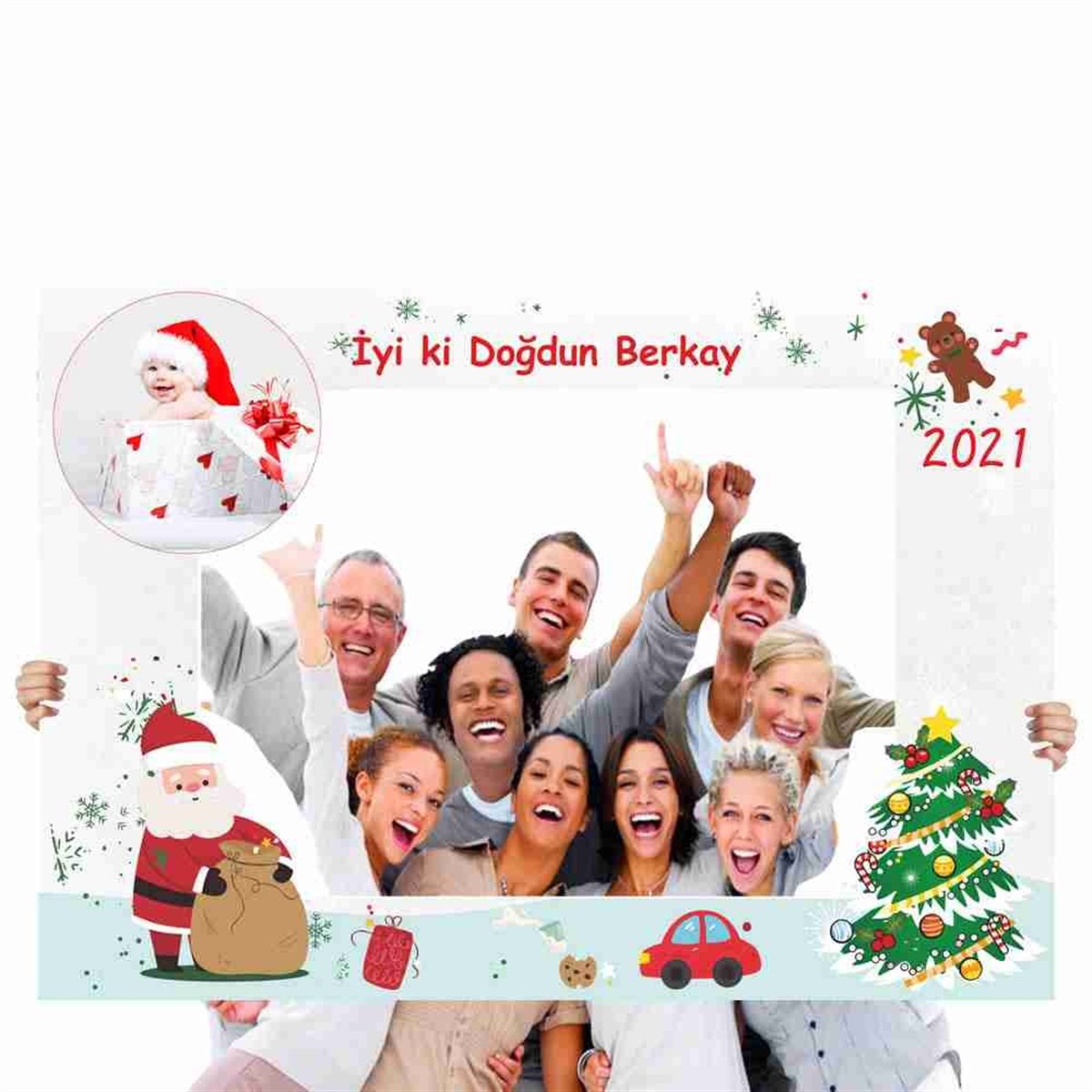 İyi Ki Doğdun Yeni Yıl Fotoğraf Çekilme Çerçevesi  