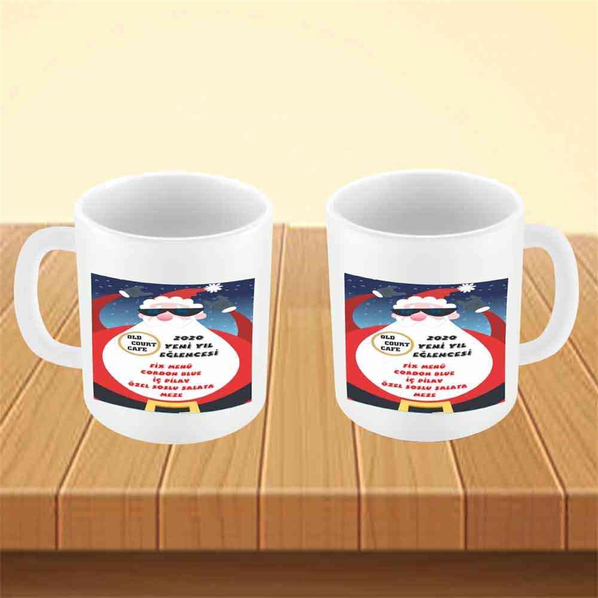 Kafe Yılbaşı Partisi Hediyelik Bardak 