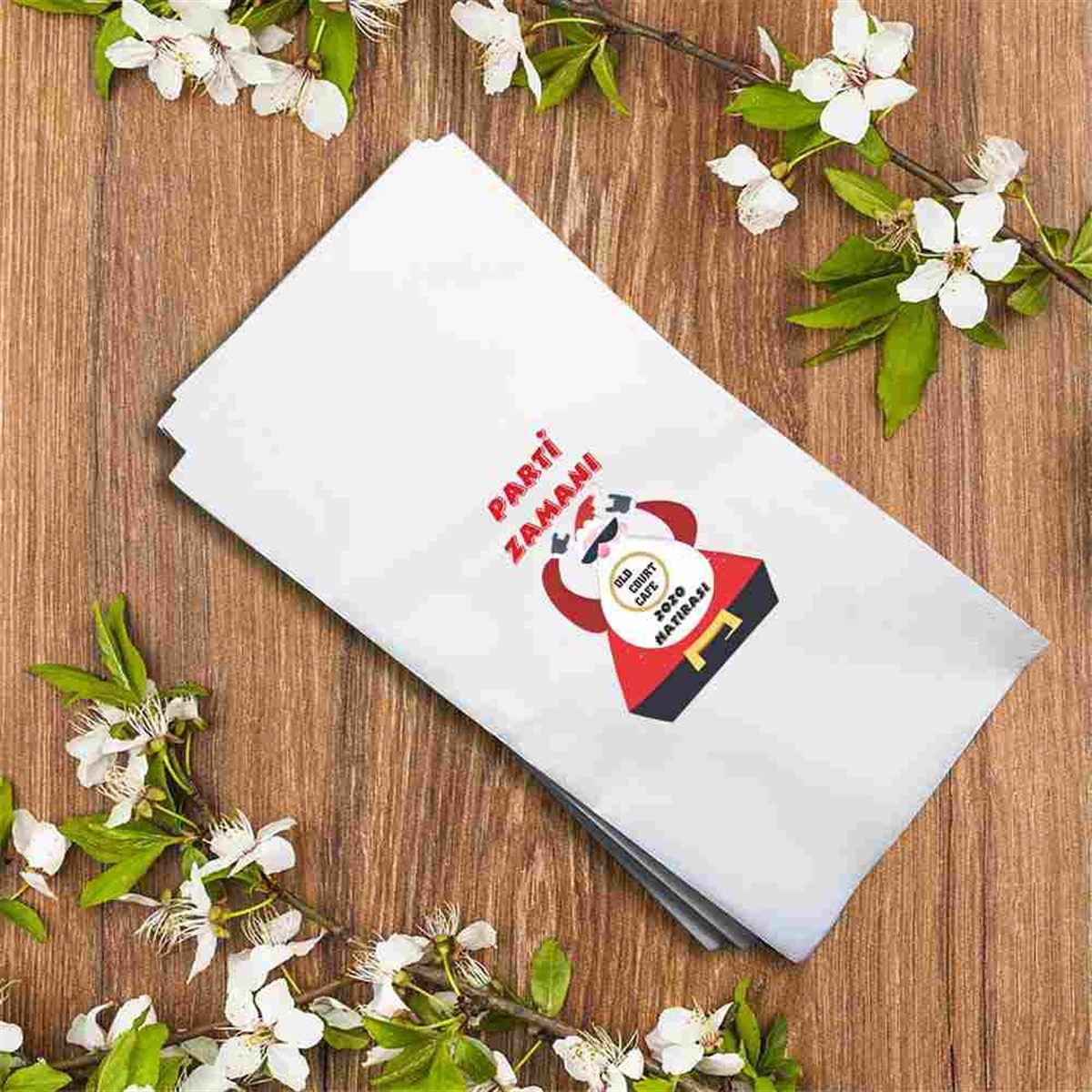 Kafe Yılbaşı Partisi Hediyelik Peçete Baskı 