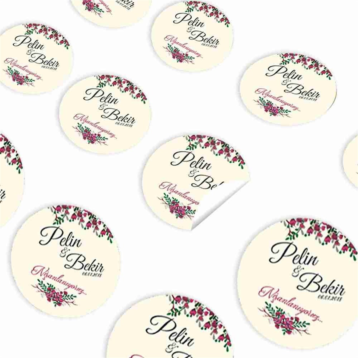Kara Tahta Nişan Sticker 30 Adet 