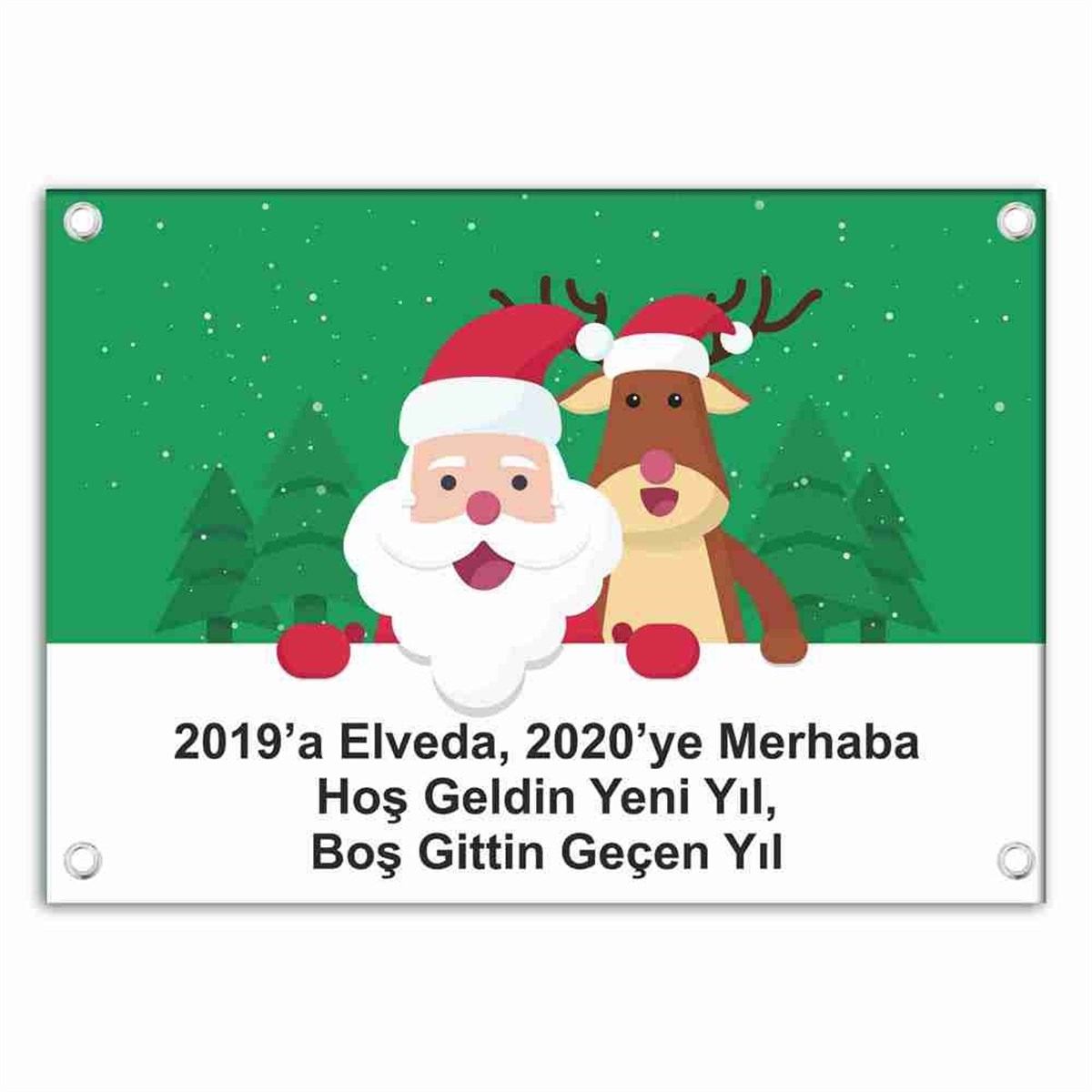 Karikatürlü Yılbaşı Teması Afiş 