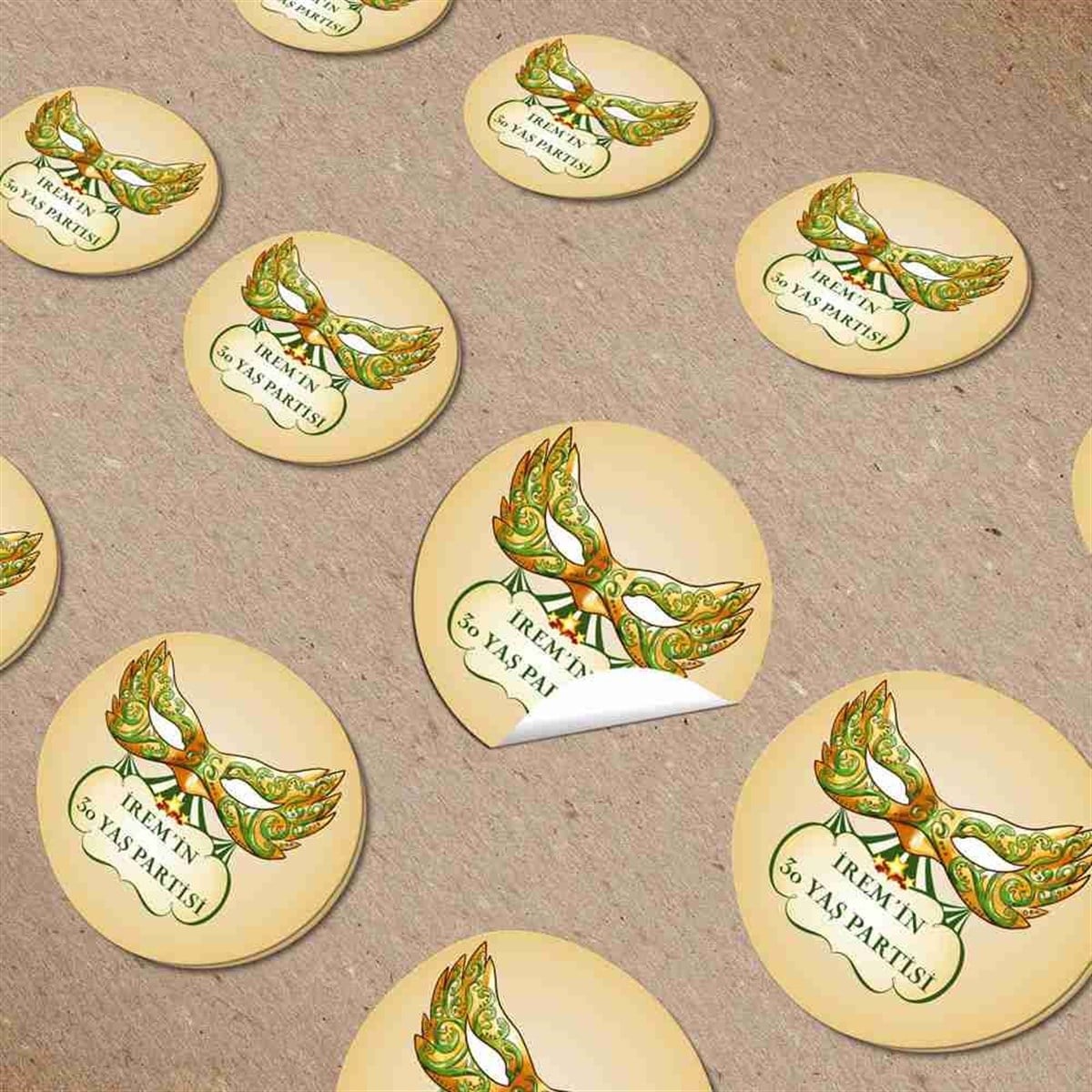 Karnaval Konsepti Kişiye Özel Sticker 30 Adet  