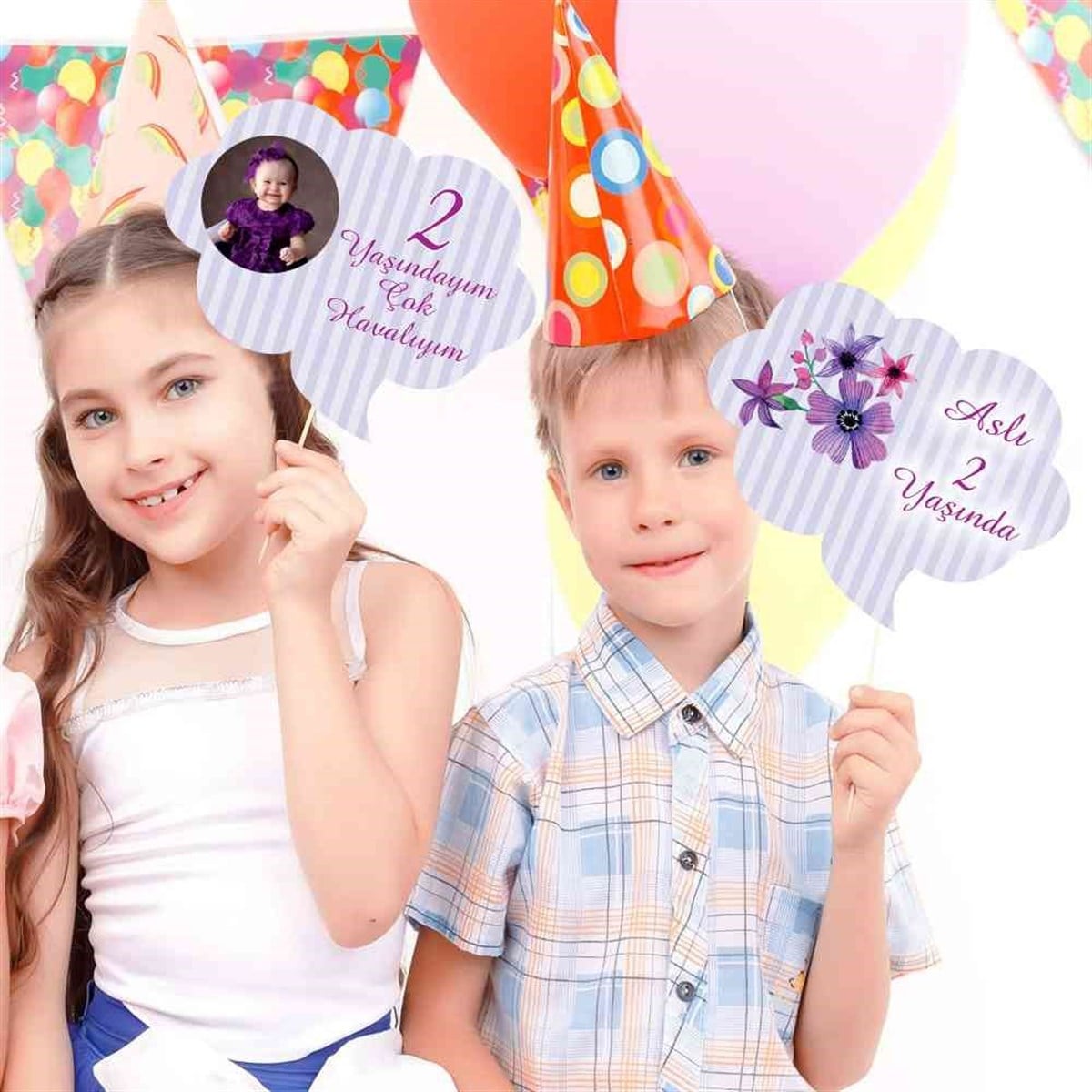 Kelebek Konsept Kişiye Özel Konuşma Balonu   