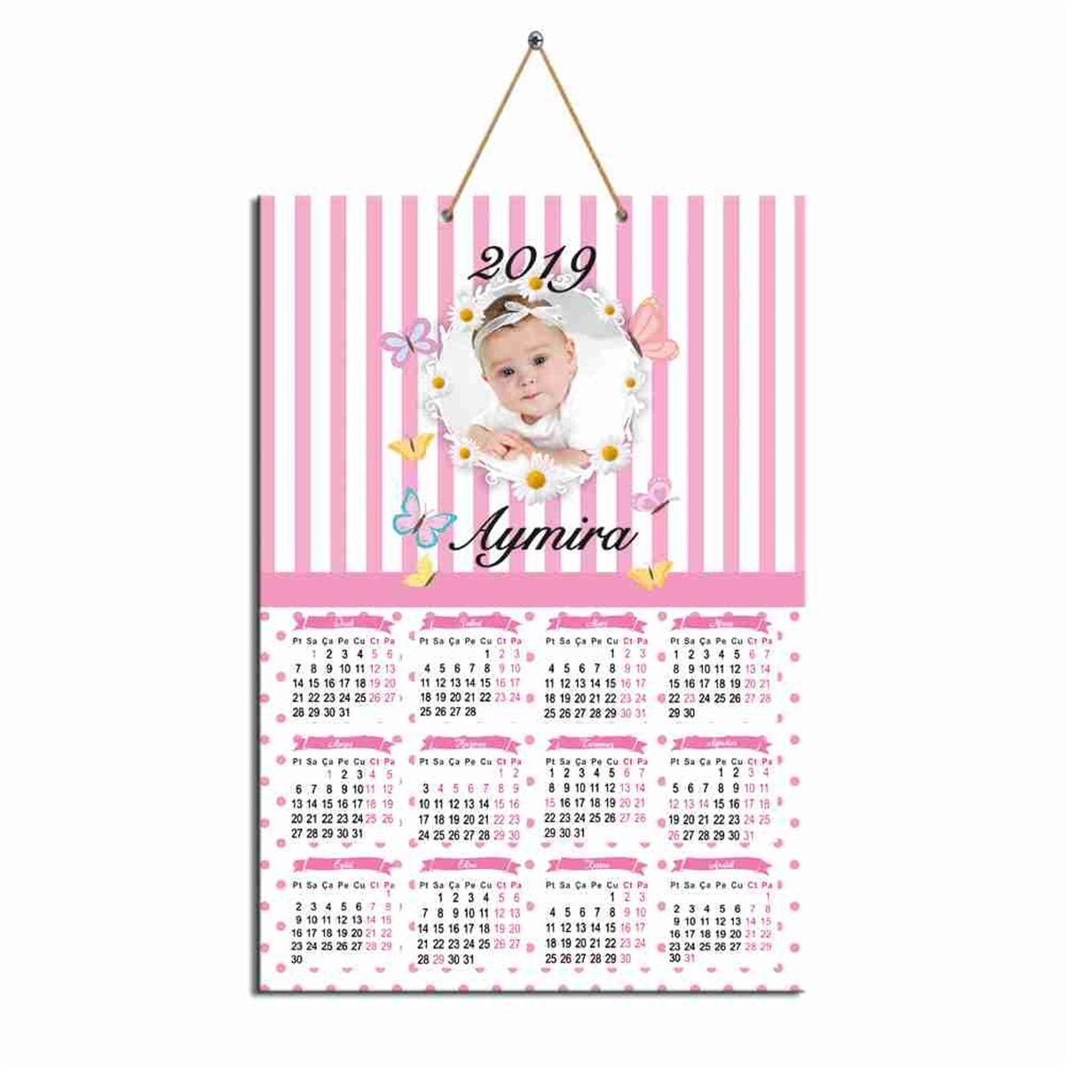 Kelebek Konsepti Karton Takvim  