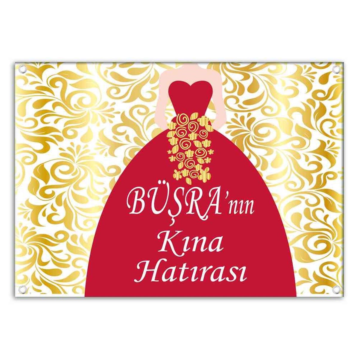 Kına Afişi Gold Vintage 