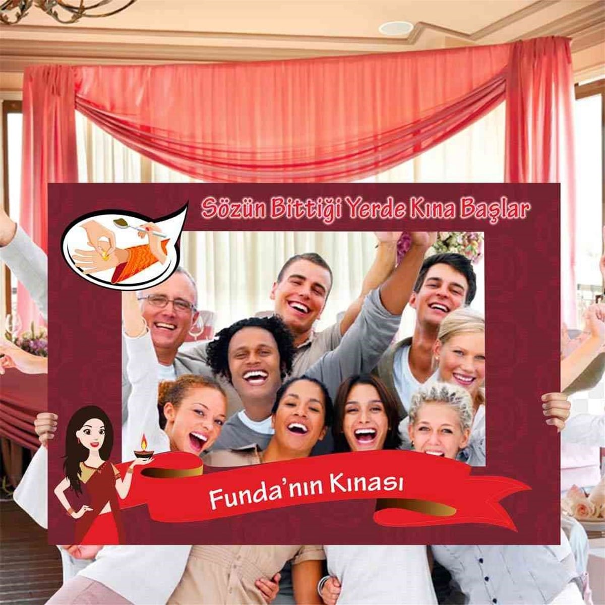 Kına Hatırası Aksesuarı Çerçeve 
