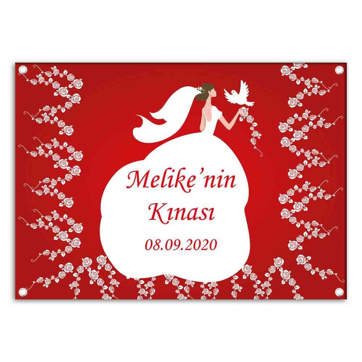 Kına Kişiye Özel Poster Özgür Kuş Tasarım 