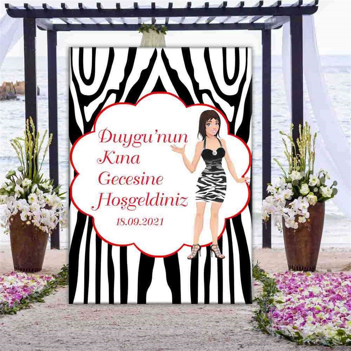 Kına Masası Süsleme Pano 