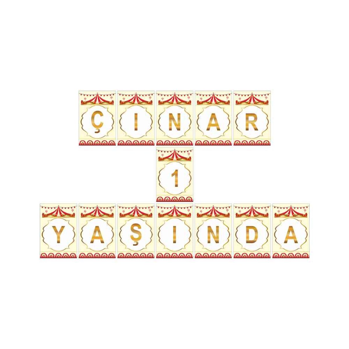 Kırmızı Atlı Karınca Konsept Harf Banner 