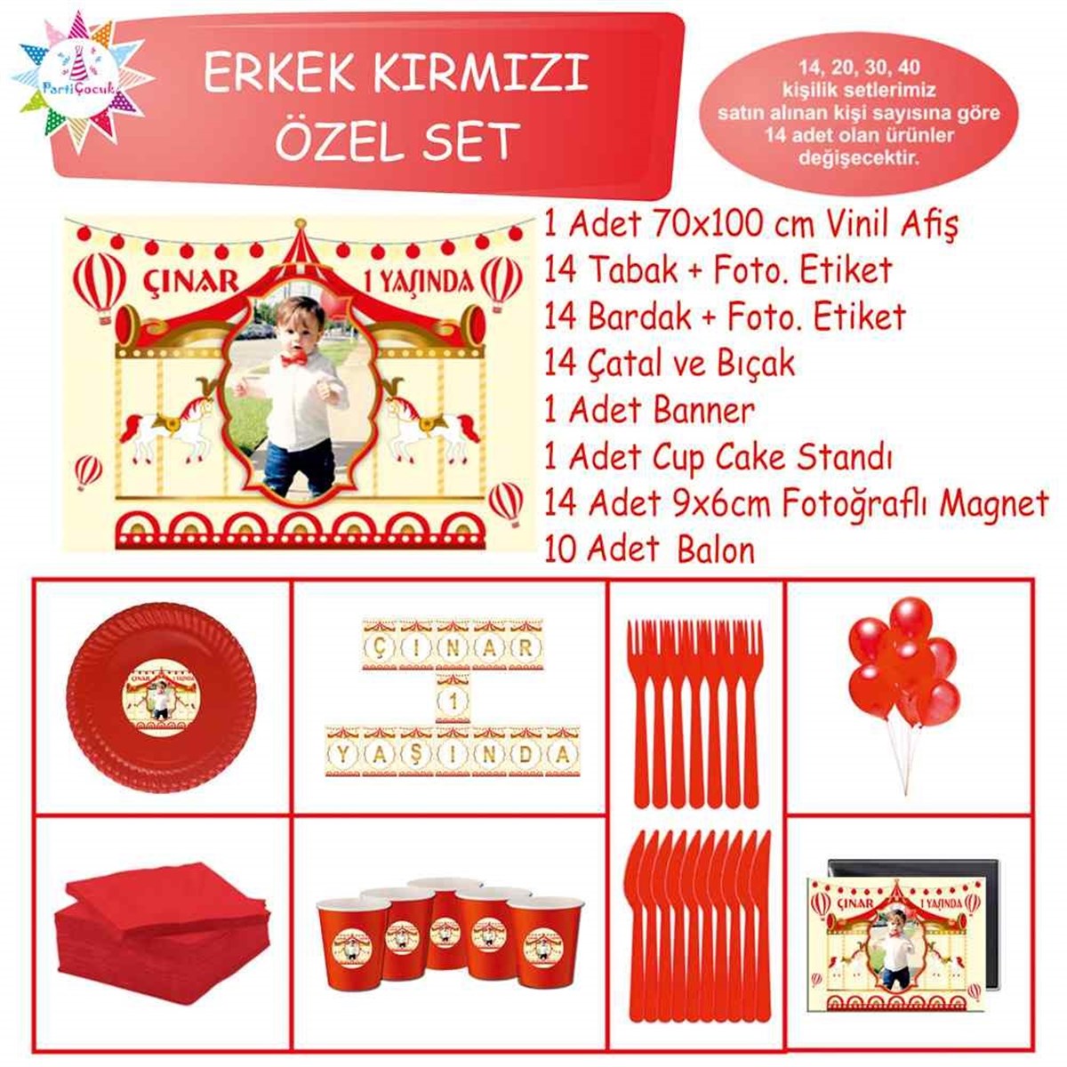 Kırmızı Atlı Karınca Konsept Süsleri Özel Set 