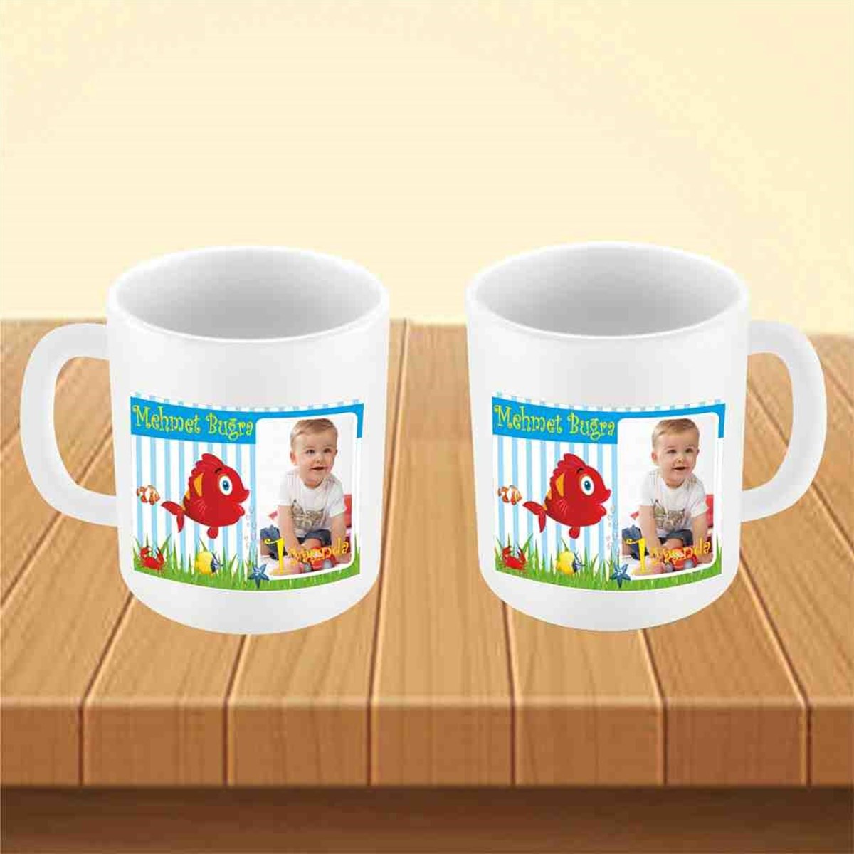Kırmızı Balık Konsept Kupa Bardak Mug  