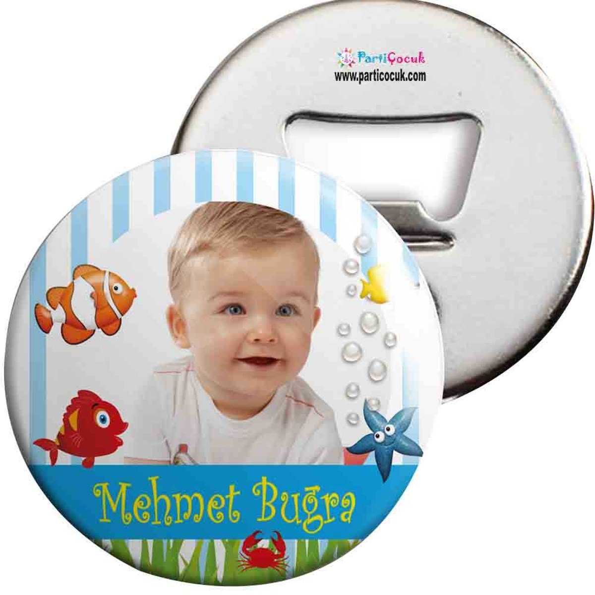 Kırmızı Balık Konsepti Açacaklı Magnet Kişiye Özel 