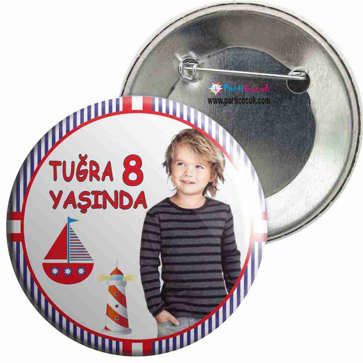 Kırmızı Deniz Konsept İğneli Rozet  