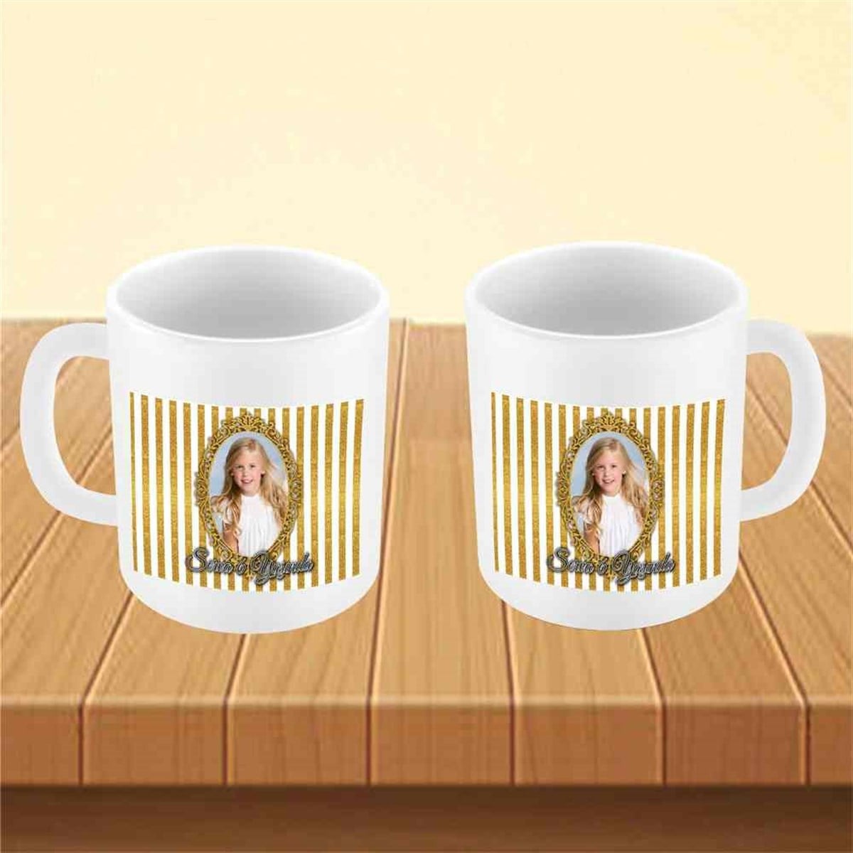 Kişiye Gold Vintage Konsept Kupa Bardak Mug  